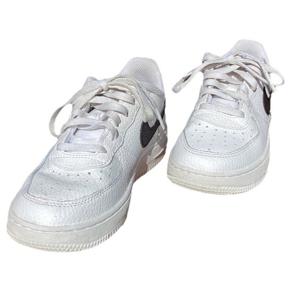 Nike Air Force 1 White Kids Model CZ1685-100 Size 1Y Swoosh Good Condition - Picture 2 of 7
